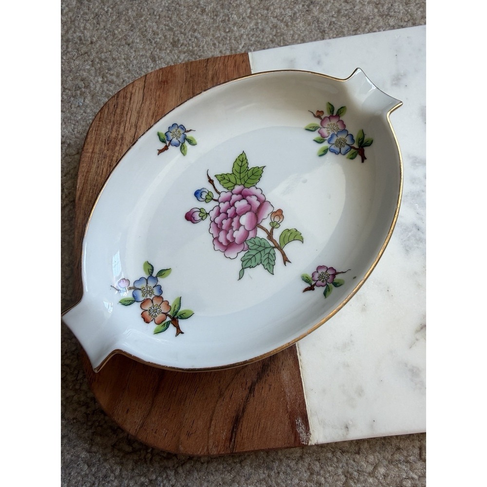HEREND Market Garden Vintage Porcelain Table ASHTRAY #7783/FRN